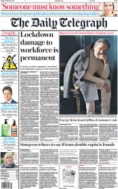 The Daily Telegraph (UK) Newspaper Front Page for 3 February 2023