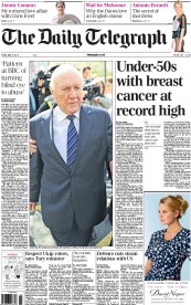 The Daily Telegraph Newspaper Front Page (UK) for 3 May 2013