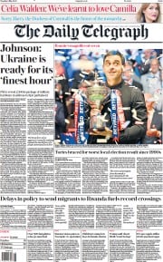 The Daily Telegraph (UK) Newspaper Front Page for 3 May 2022