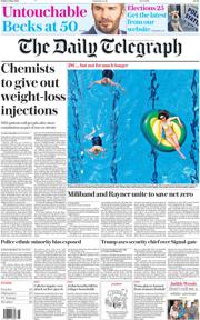 The Daily Telegraph front page for 3 May 2025