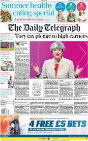 The Daily Telegraph (UK) Newspaper Front Page for 3 June 2017