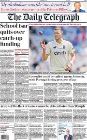 The Daily Telegraph (UK) Newspaper Front Page for 3 June 2021
