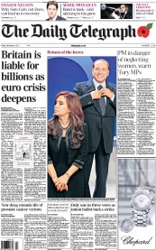 The Daily Telegraph (UK) Newspaper Front Page for 4 November 2011