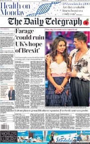 The Daily Telegraph (UK) Newspaper Front Page for 4 November 2019