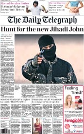 The Daily Telegraph (UK) Newspaper Front Page for 4 January 2016