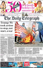 The Daily Telegraph (UK) Newspaper Front Page for 4 January 2020