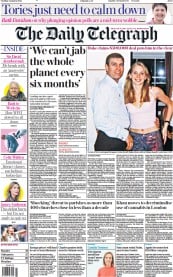 The Daily Telegraph front page for 4 January 2022