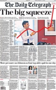 The Daily Telegraph (UK) Newspaper Front Page for 4 February 2022