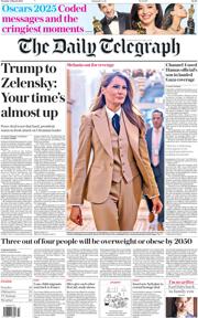 The Daily Telegraph front page for 4 March 2025