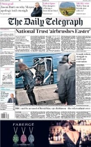The Daily Telegraph (UK) Newspaper Front Page for 4 April 2017