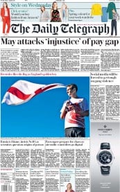 The Daily Telegraph (UK) Newspaper Front Page for 4 April 2018