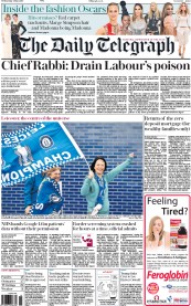 The Daily Telegraph (UK) Newspaper Front Page for 4 May 2016