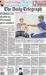 The Daily Telegraph (UK) Newspaper Front Page for 4 June 2021