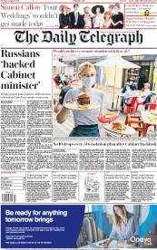 The Daily Telegraph (UK) Newspaper Front Page for 4 August 2020