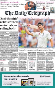 The Daily Telegraph (UK) Newspaper Front Page for 4 September 2018