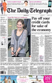 The Daily Telegraph (UK) Newspaper Front Page for 5 October 2011