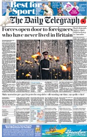 The Daily Telegraph (UK) Newspaper Front Page for 5 November 2018