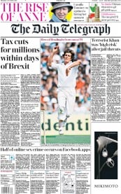 The Daily Telegraph (UK) Newspaper Front Page for 5 December 2019