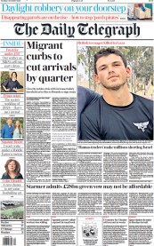 The Daily Telegraph front page for 5 December 2023