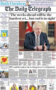 The Daily Telegraph (UK) Newspaper Front Page for 5 January 2021