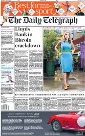 The Daily Telegraph (UK) Newspaper Front Page for 5 February 2018