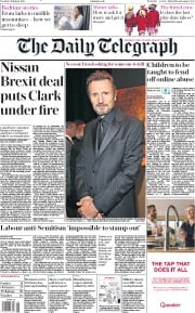 The Daily Telegraph (UK) Newspaper Front Page for 5 February 2019