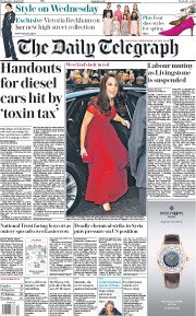 The Daily Telegraph (UK) Newspaper Front Page for 5 April 2017