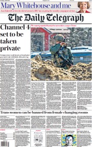 The Daily Telegraph (UK) Newspaper Front Page for 5 April 2022