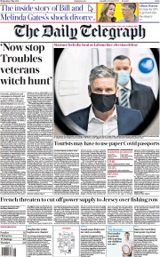 The Daily Telegraph (UK) Newspaper Front Page for 5 May 2021