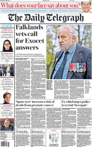 The Daily Telegraph front page for 5 May 2022