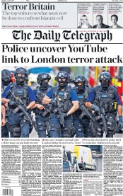 The Daily Telegraph (UK) Newspaper Front Page for 5 June 2017
