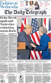 The Daily Telegraph (UK) Newspaper Front Page for 5 June 2019
