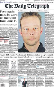 The Daily Telegraph (UK) Newspaper Front Page for 5 June 2020