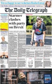 The Daily Telegraph front page for 5 July 2022