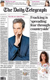 The Daily Telegraph (UK) Newspaper Front Page for 5 August 2013