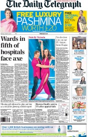 The Daily Telegraph (UK) Newspaper Front Page for 6 October 2012