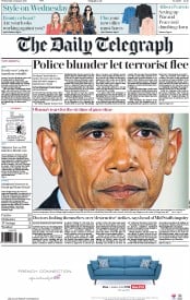 The Daily Telegraph (UK) Newspaper Front Page for 6 January 2016