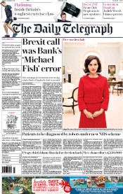 The Daily Telegraph (UK) Newspaper Front Page for 6 January 2017