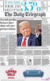 The Daily Telegraph (UK) Newspaper Front Page for 6 February 2020