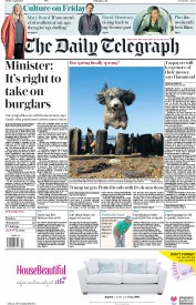 The Daily Telegraph (UK) Newspaper Front Page for 6 April 2018