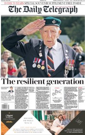 The Daily Telegraph (UK) Newspaper Front Page for 6 June 2019