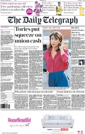 The Daily Telegraph (UK) Newspaper Front Page for 6 August 2015