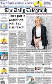 The Daily Telegraph (UK) Newspaper Front Page for 6 September 2021