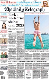 The Daily Telegraph front page for 6 September 2023