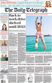 The Daily Telegraph (UK) Newspaper Front Page for 6 September 2023