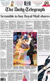 The Daily Telegraph (UK) Newspaper Front Page for 7 October 2013