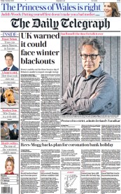 The Daily Telegraph (UK) Newspaper Front Page for 7 October 2022