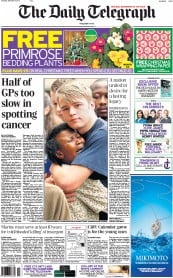 The Daily Telegraph (UK) Newspaper Front Page for 7 December 2013
