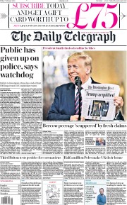 The Daily Telegraph (UK) Newspaper Front Page for 7 February 2020