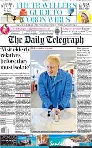 The Daily Telegraph (UK) Newspaper Front Page for 7 March 2020